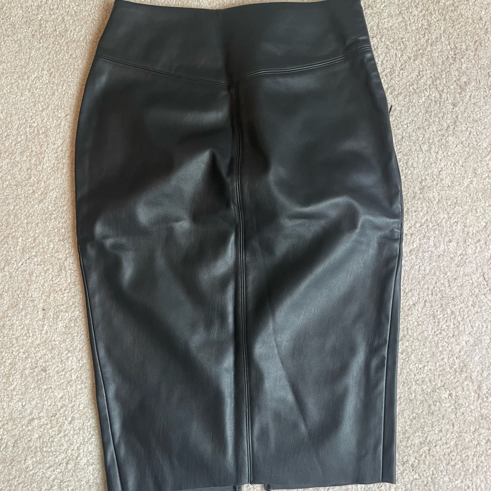 Express Hi-waisted Black Vegan Leather Skirt
